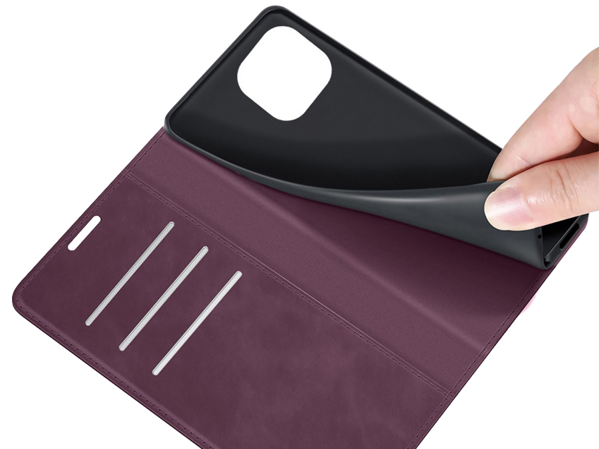 Just in Case Slim Wallet Case Paars - iPhone 14 hoesje