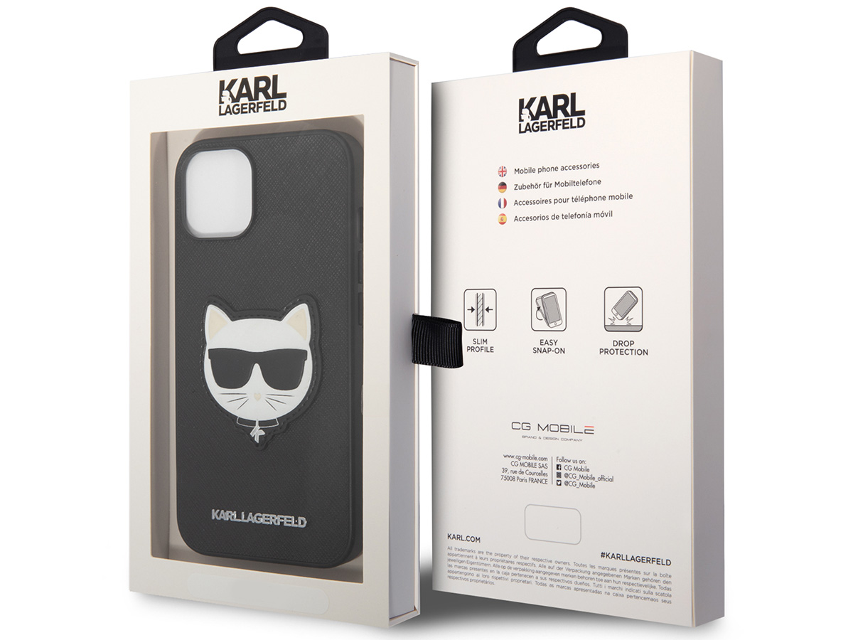 Karl Lagerfeld Ikonik Choupette Patch Case - iPhone 14 hoesje