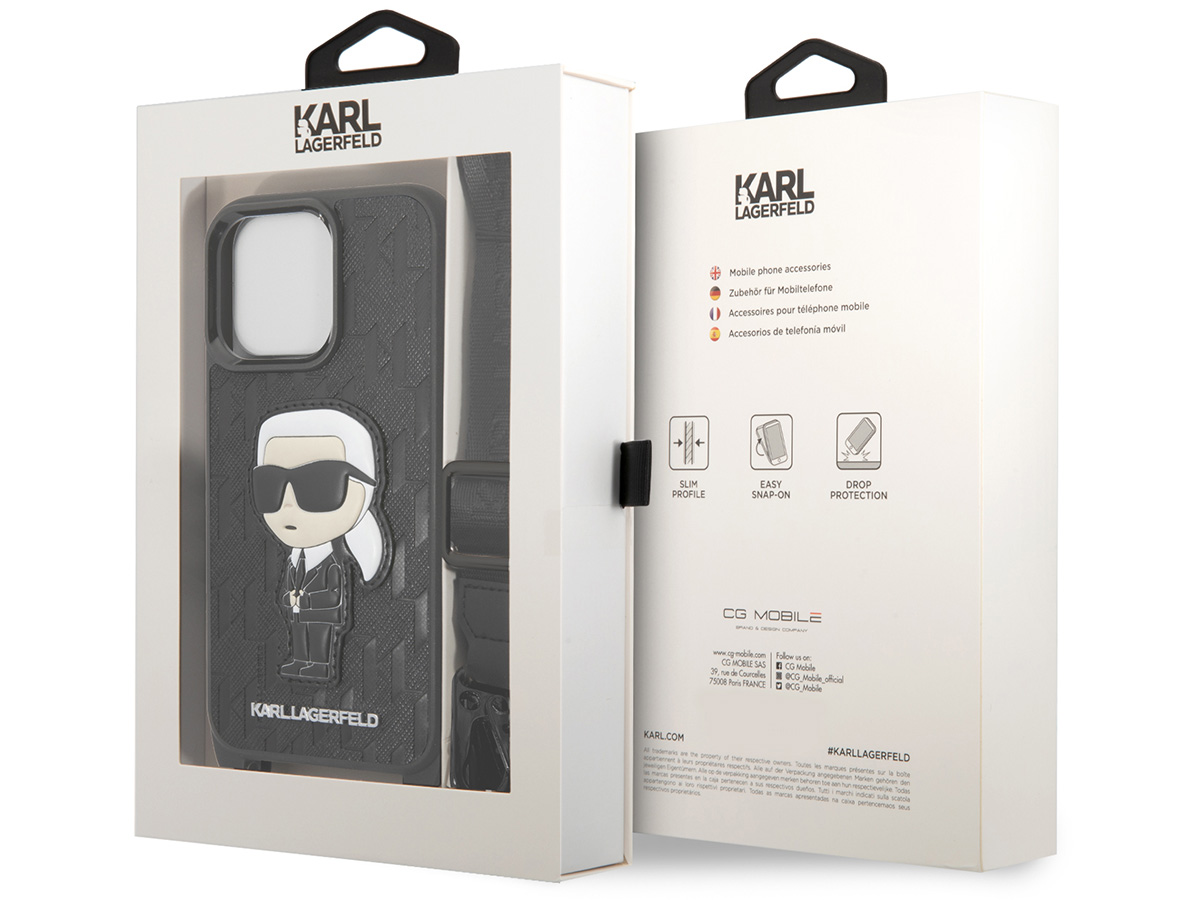 Karl Lagerfeld Ikonik Monogram Necklace Case - iPhone 14 hoesje