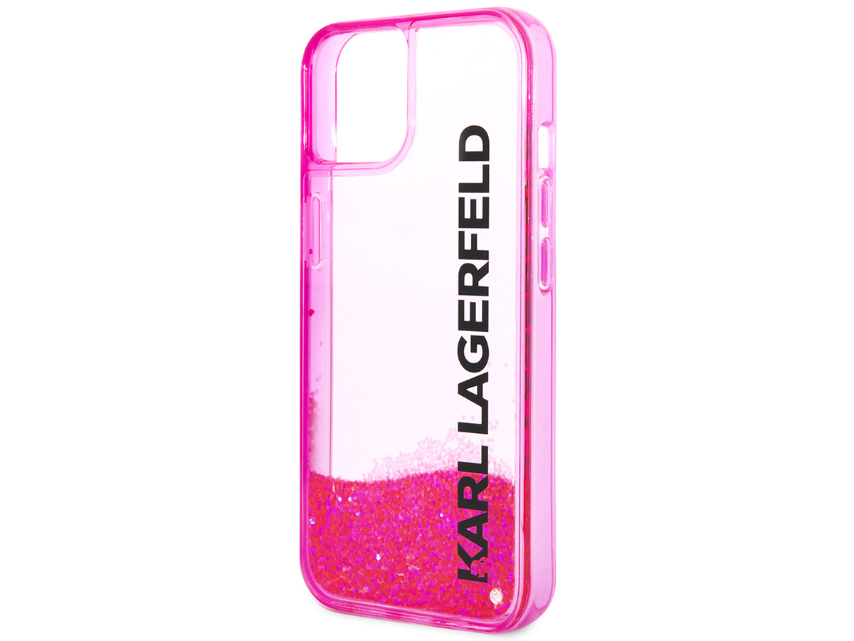 Karl Lagerfeld Liquid Glitter Case Roze - iPhone 14 hoesje