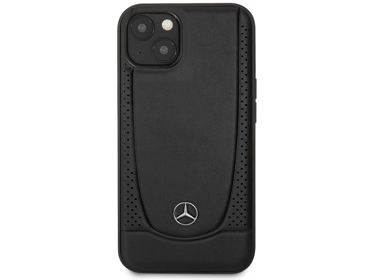 Mercedes-Benz Urban Leather Case Zwart - iPhone 14 hoesje