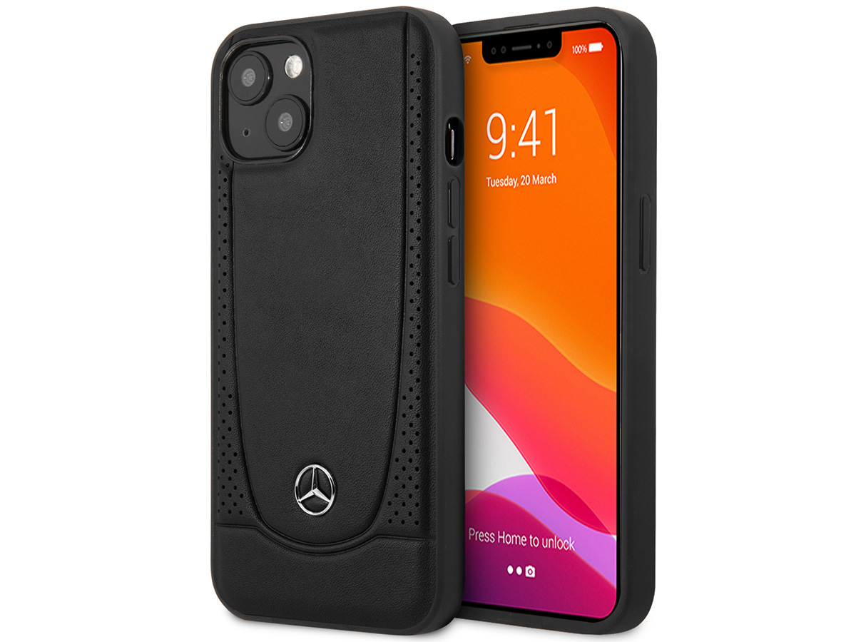 Mercedes-Benz Urban Leather Case Zwart - iPhone 14 hoesje