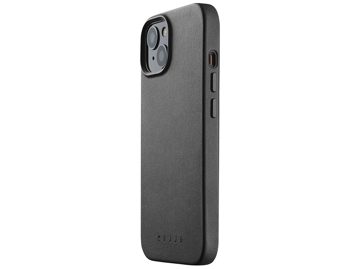 Mujjo Full Leather Case MagSafe Black - iPhone 14/15 Hoesje Leer