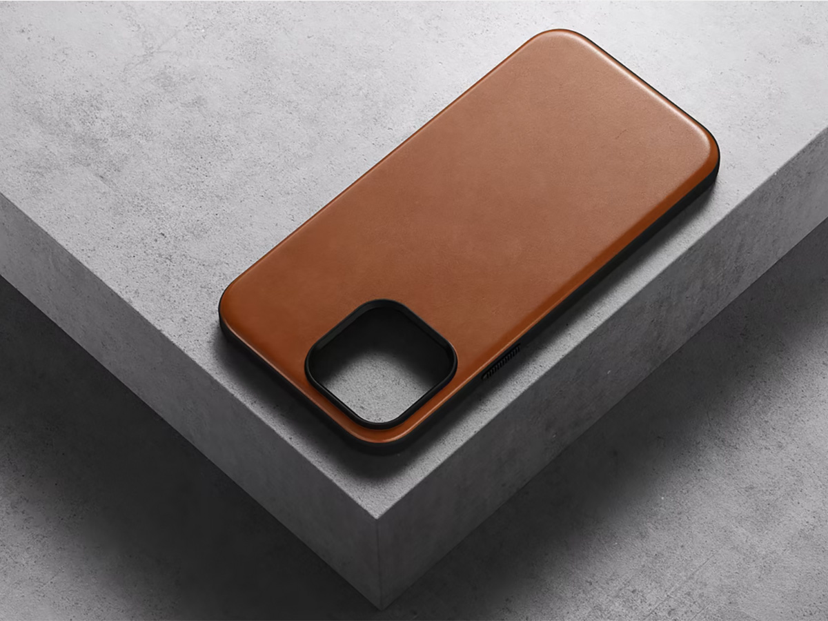 Nomad Modern Leather Case Cognac - iPhone 14 hoesje