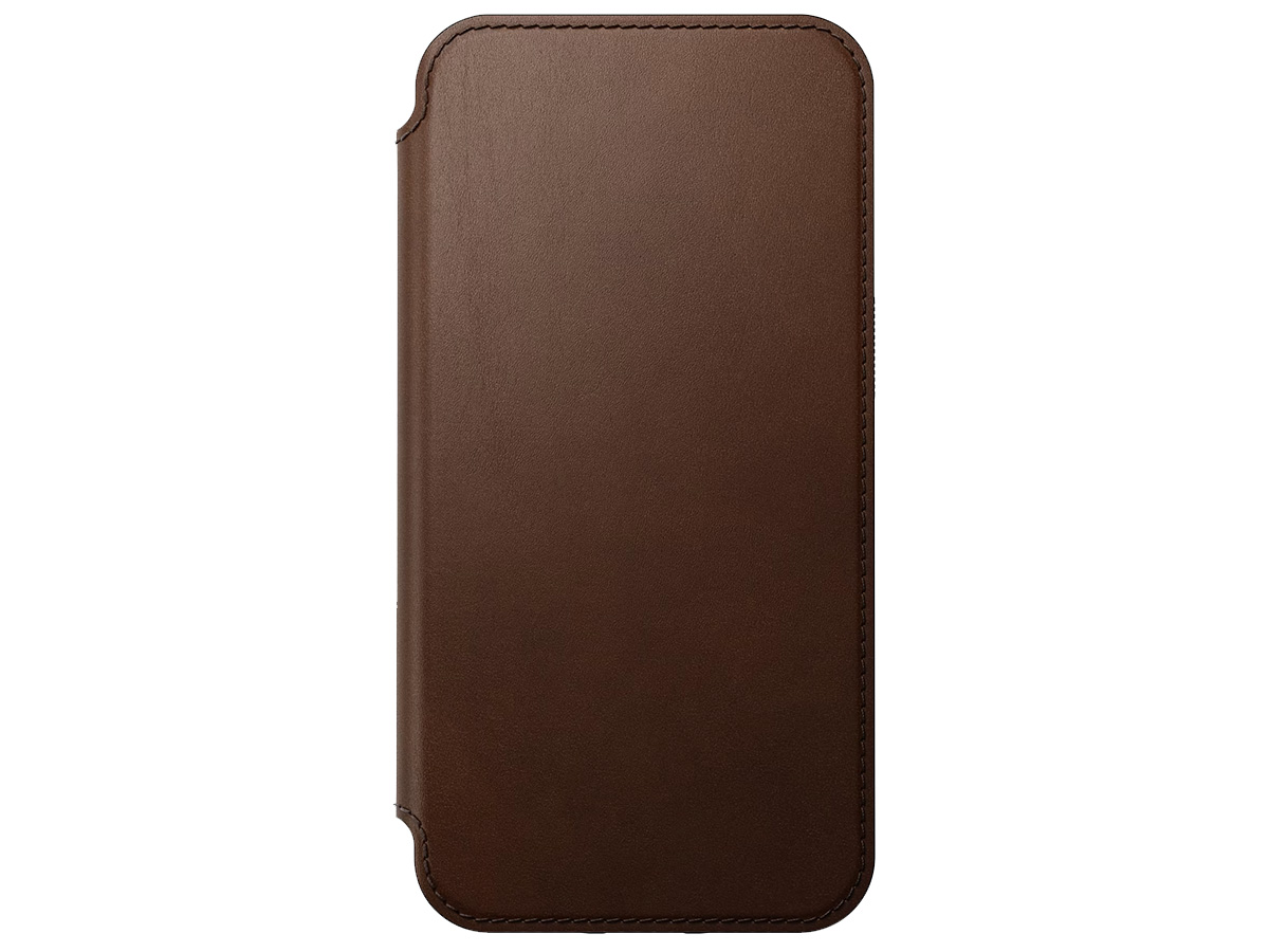 Nomad Modern Leather Folio Bruin - iPhone 14 hoesje