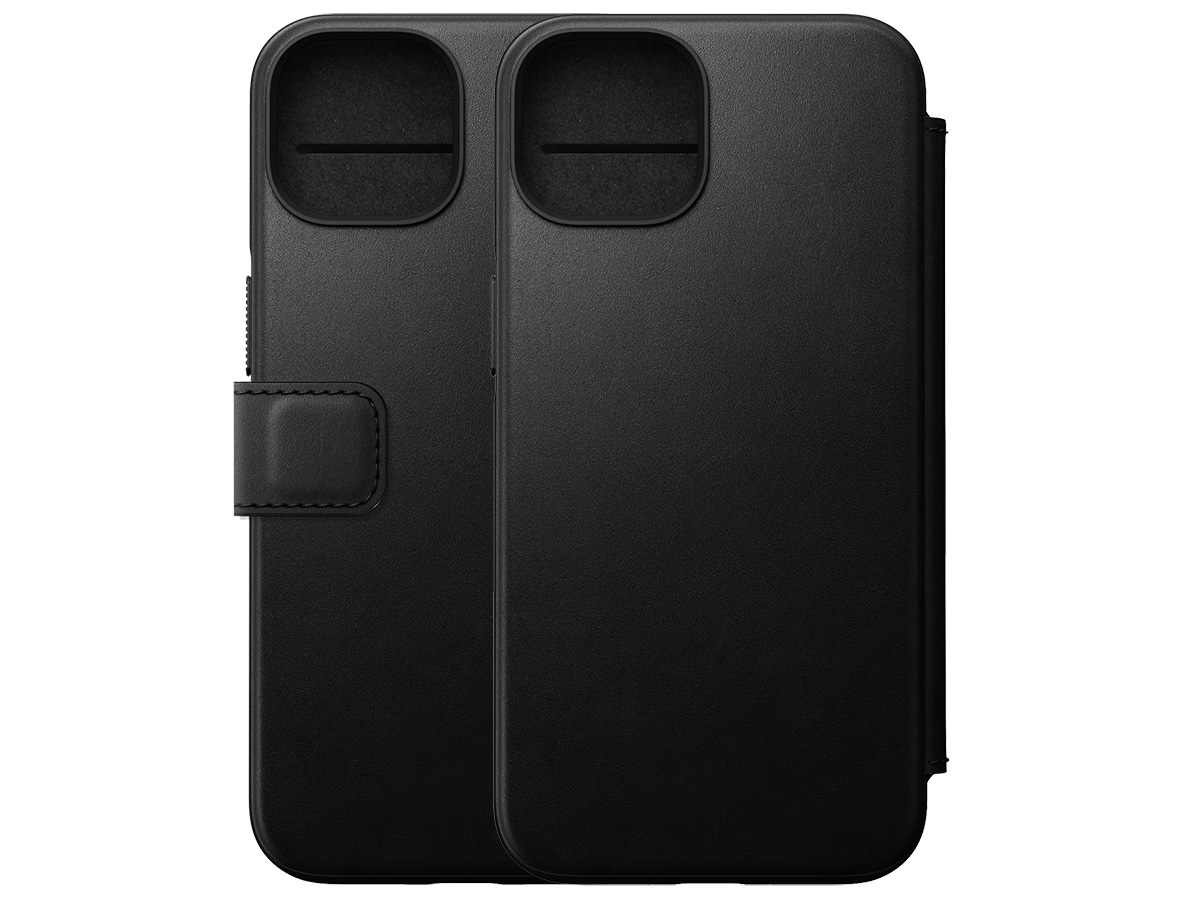 Nomad Modern Leather Folio Zwart - iPhone 14 hoesje