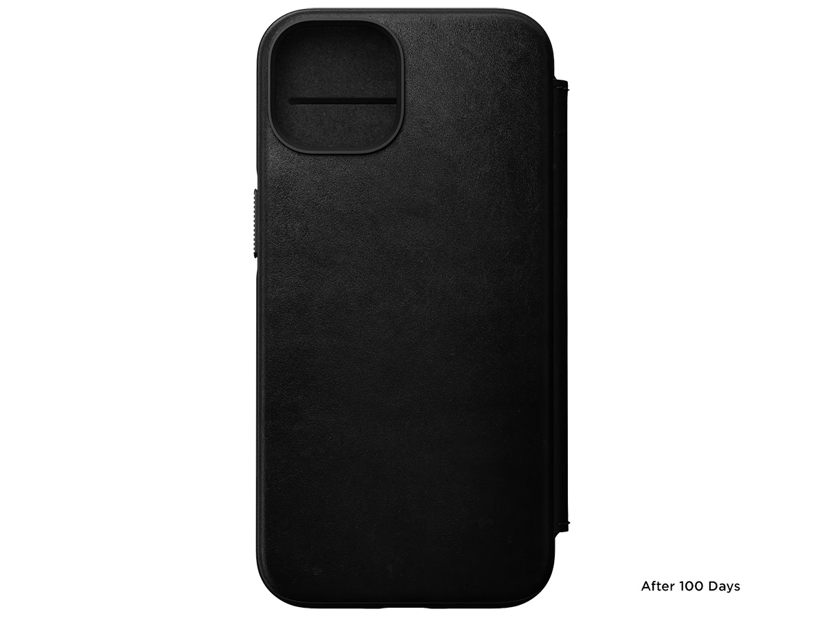 Nomad Modern Leather Folio Zwart - iPhone 14 hoesje