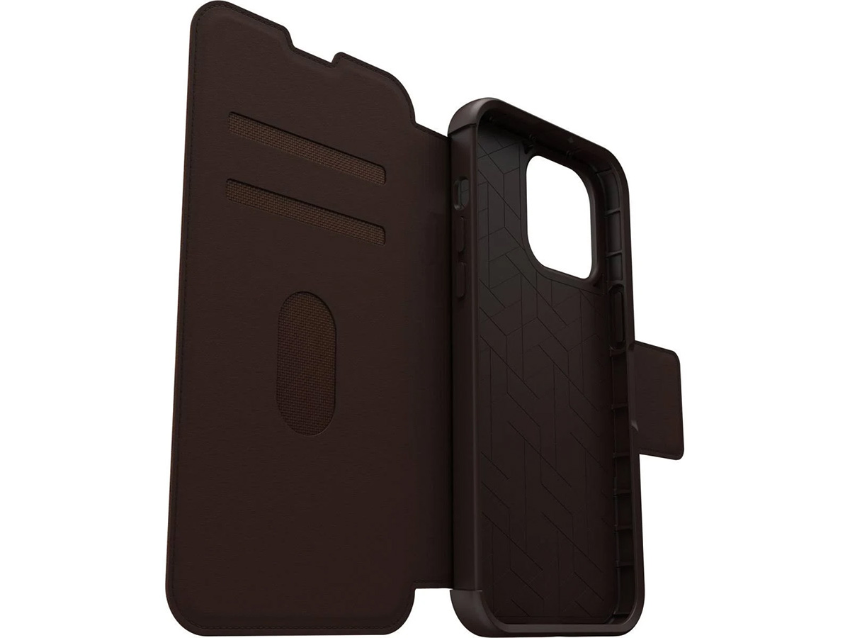 Otterbox Strada Leather Folio Bruin - iPhone 14 hoesje