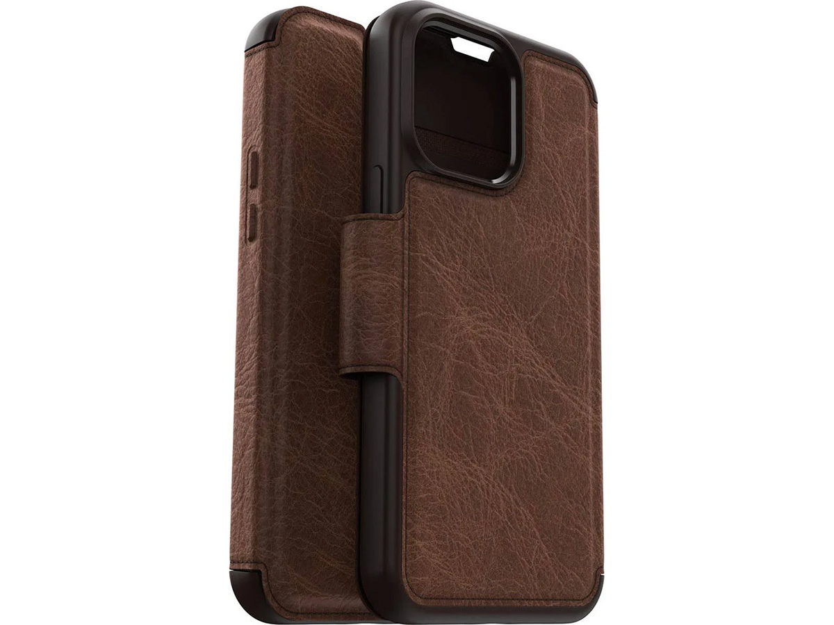 Otterbox Strada Leather Folio Bruin - iPhone 14 hoesje