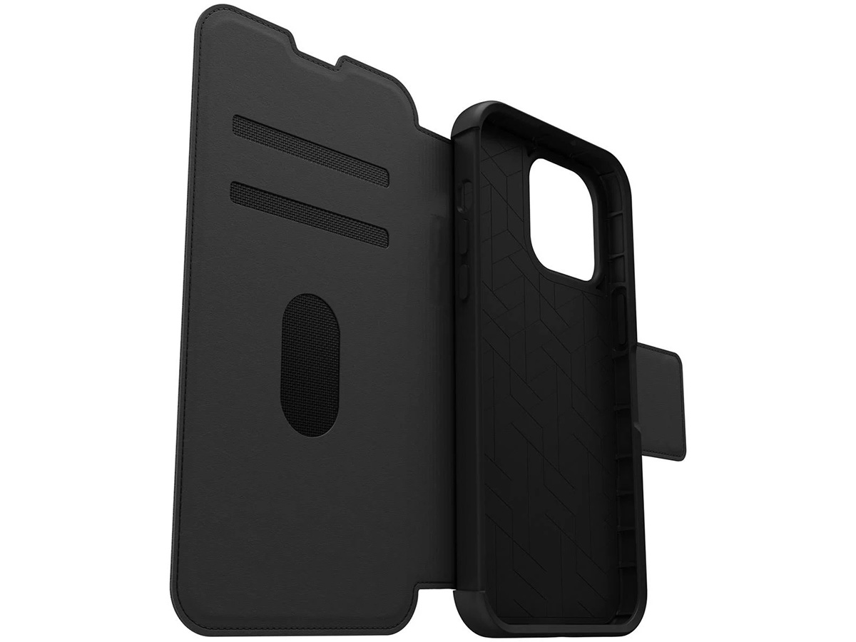 Otterbox Strada Leather Folio Zwart - iPhone 14 hoesje