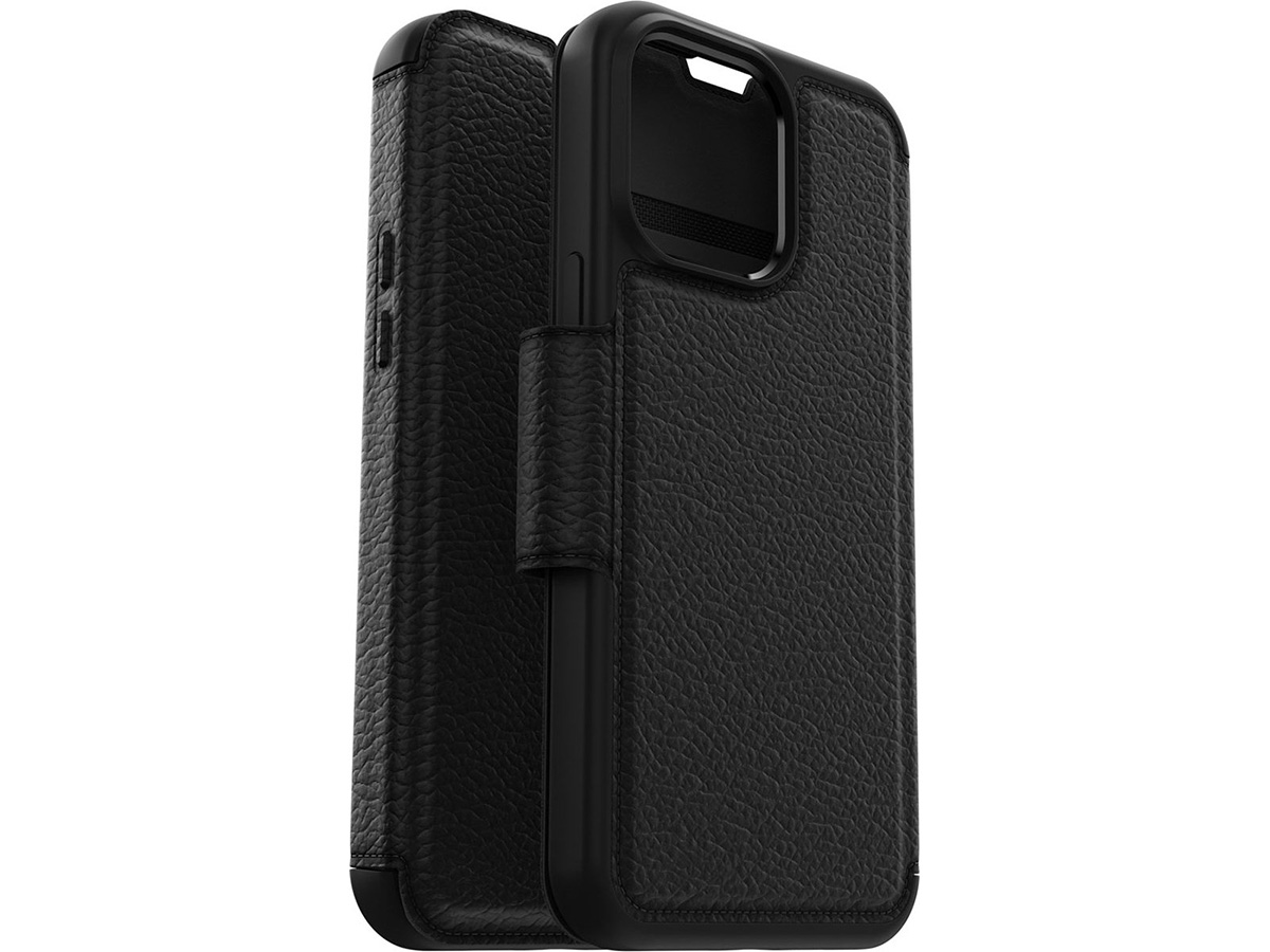 Otterbox Strada Leather Folio Zwart - iPhone 14 hoesje