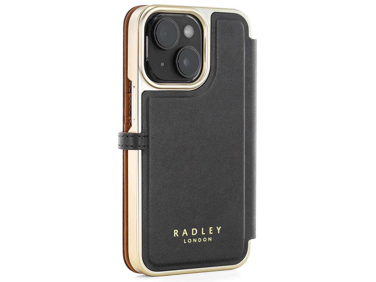 Radley London Embellished Folio Case Zwart - iPhone 14 / 13 Hoesje