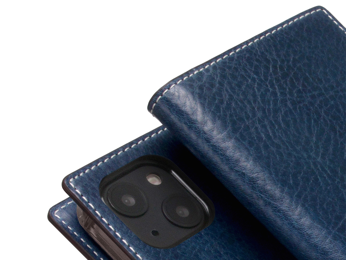 SLG Design D+ Temponata Folio Blauw - iPhone 14 hoesje Leer