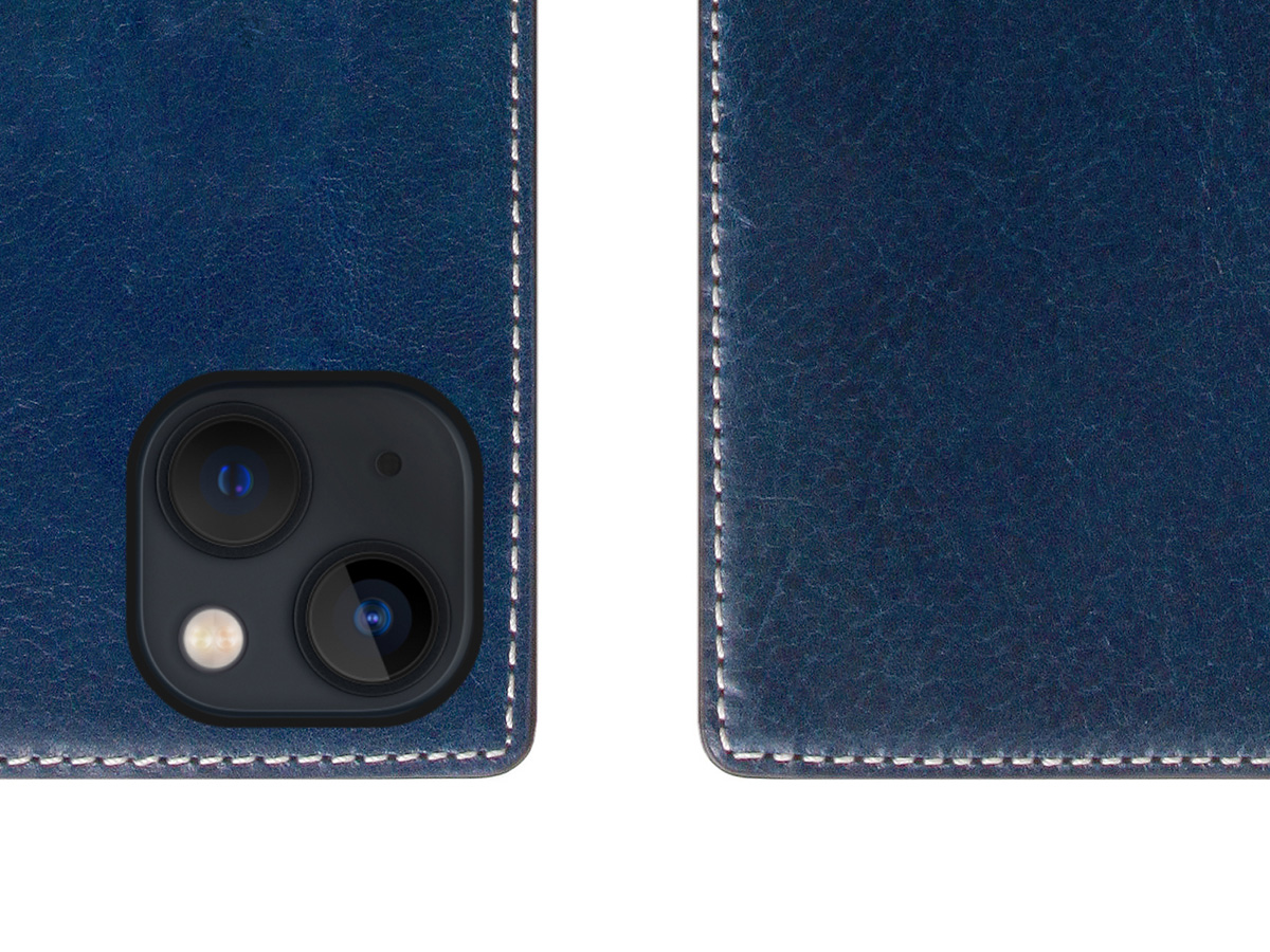 SLG Design D+ Temponata Folio Blauw - iPhone 14 hoesje Leer