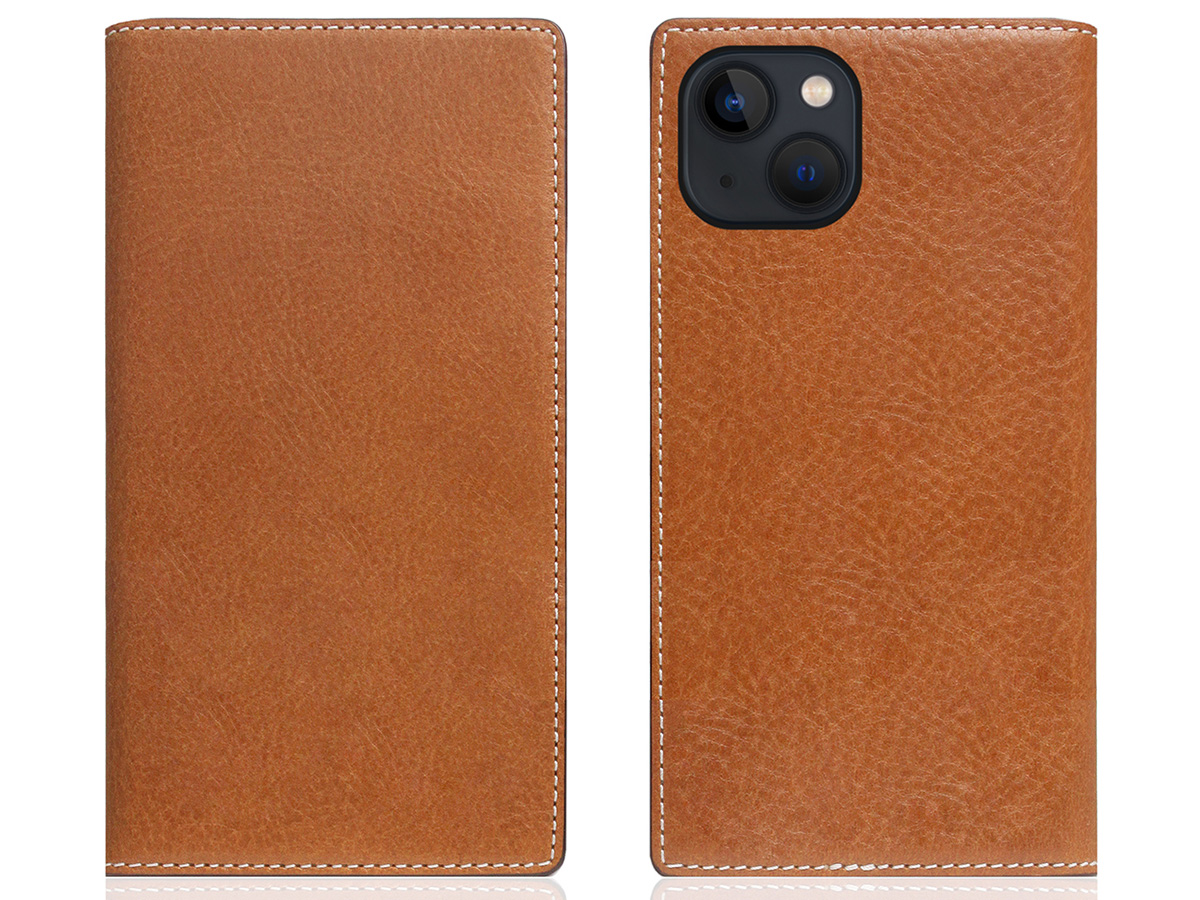 SLG Design D+ Temponata Folio Cognac - iPhone 14 hoesje Leer