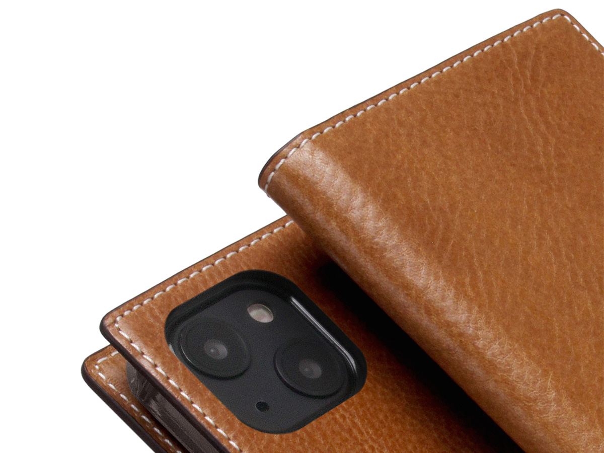 SLG Design D+ Temponata Folio Cognac - iPhone 14 hoesje Leer