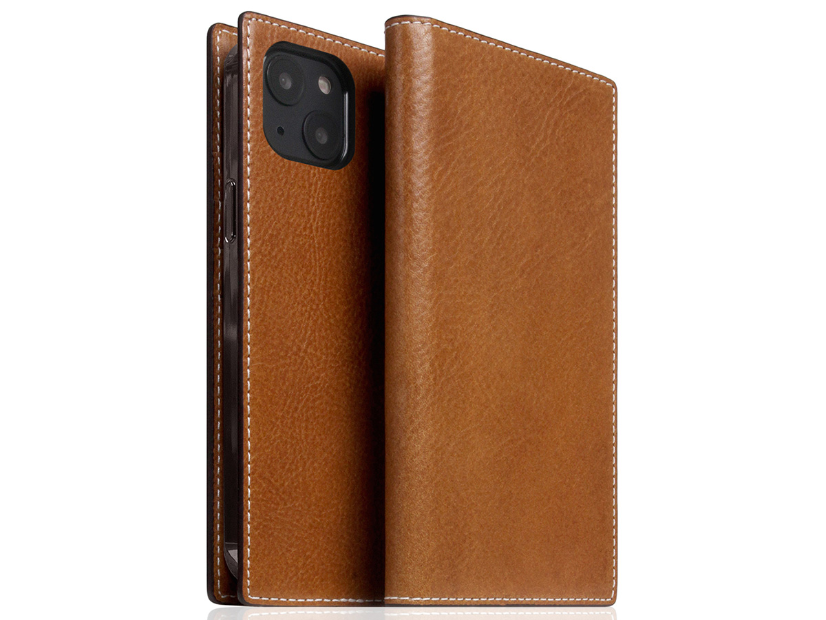 SLG Design D+ Temponata Folio Cognac - iPhone 14 hoesje Leer