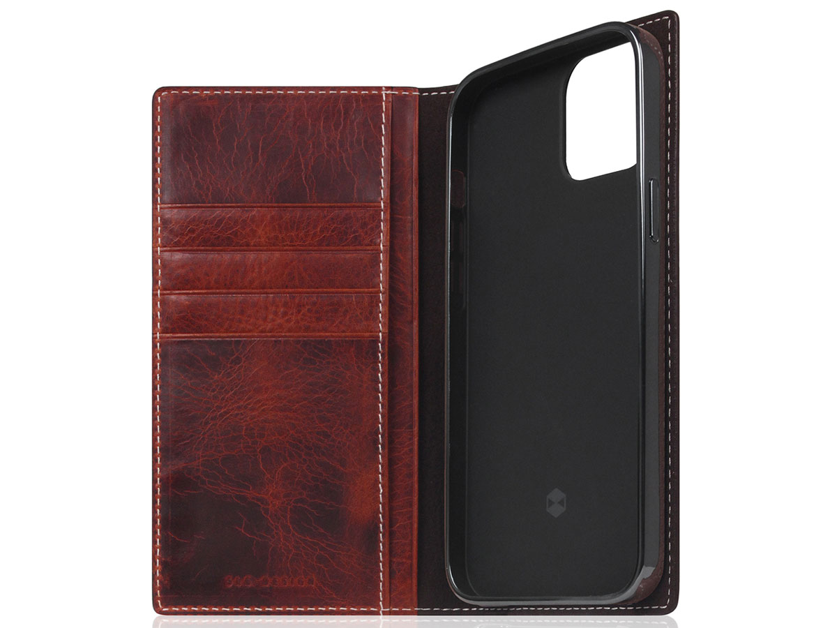 SLG Design D7 Italian Wax Leer Bruin - iPhone 14 hoesje