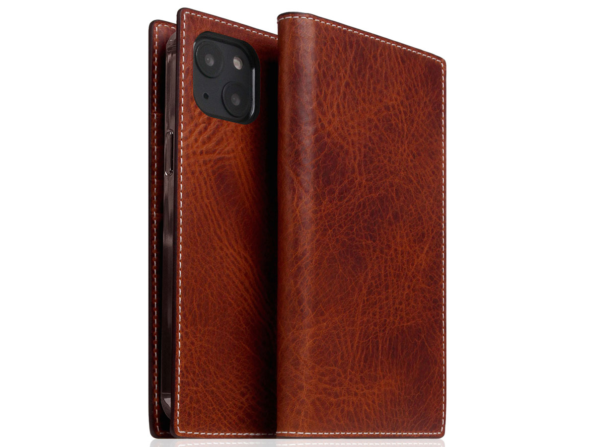 SLG Design D7 Italian Wax Leer Bruin - iPhone 14 hoesje