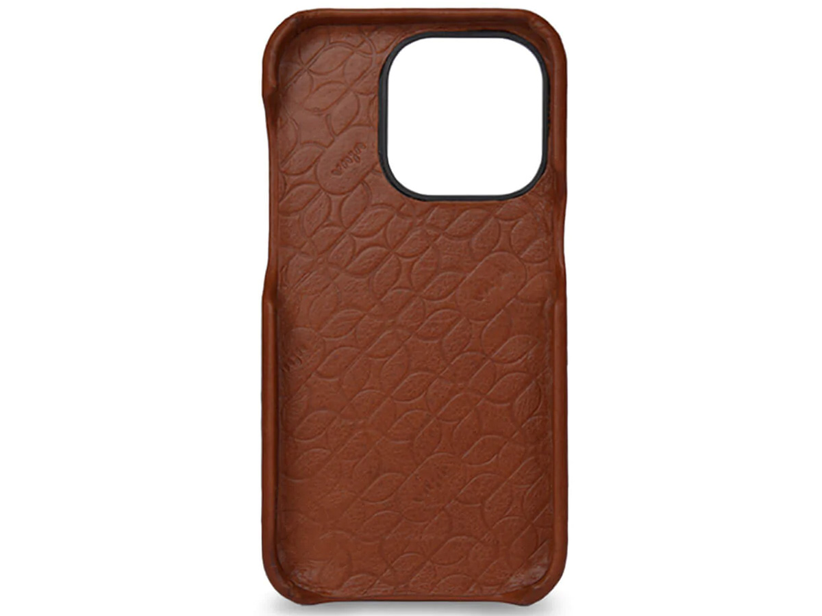 Vaja Grip Leather MagSafe Case Cognac - iPhone 14 Hoesje Leer