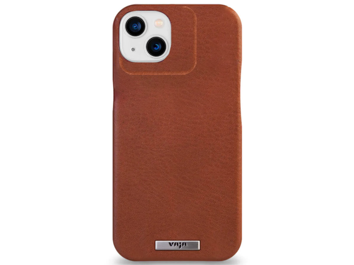 Vaja Grip Leather MagSafe Case Cognac - iPhone 14 Hoesje Leer