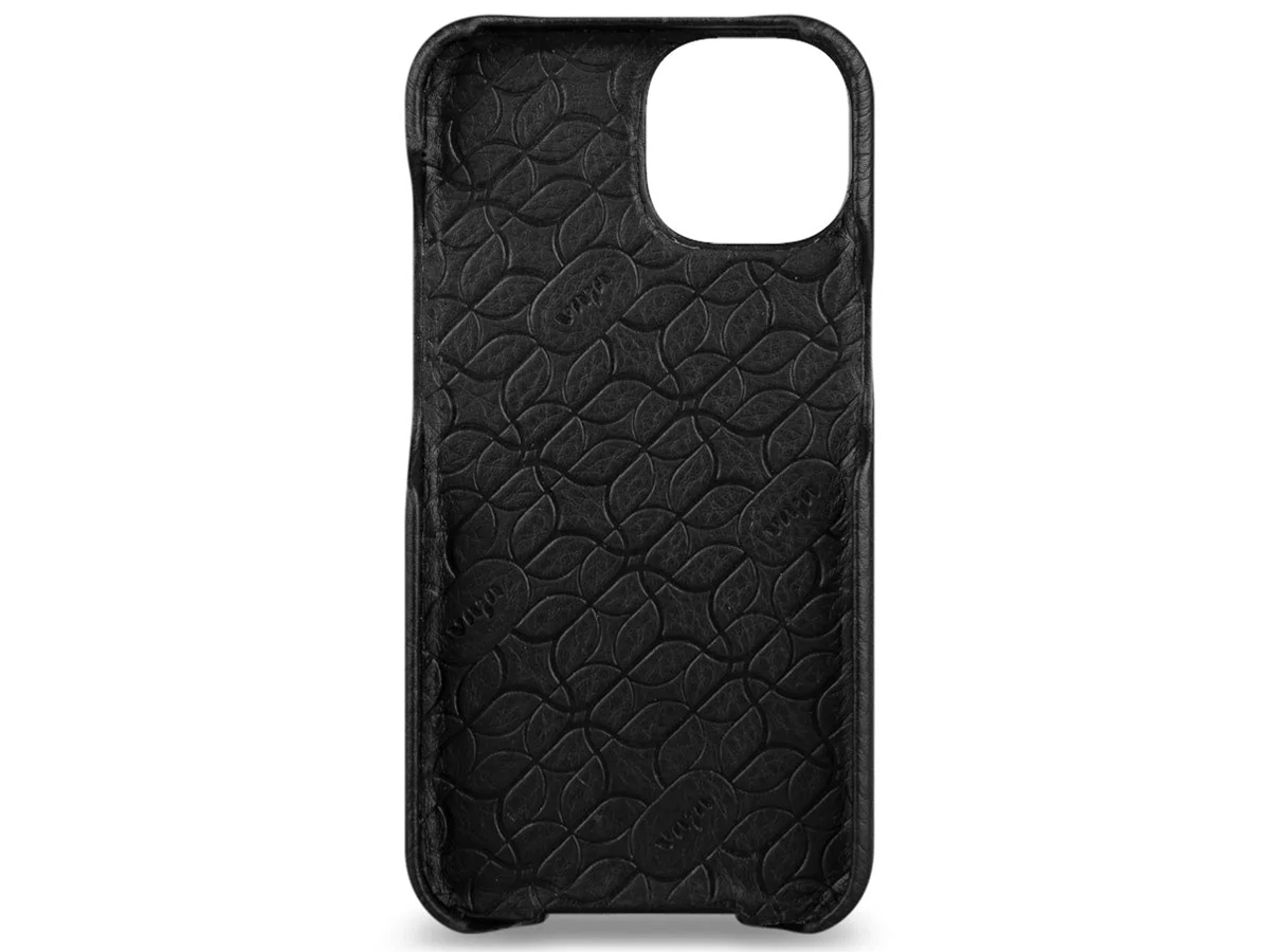 Vaja Grip Leather MagSafe Case Zwart - iPhone 14 Hoesje Leer