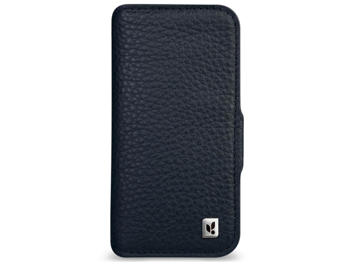 Vaja Wallet Leather Case MagSafe Donkerblauw - iPhone 14 Hoesje Leer