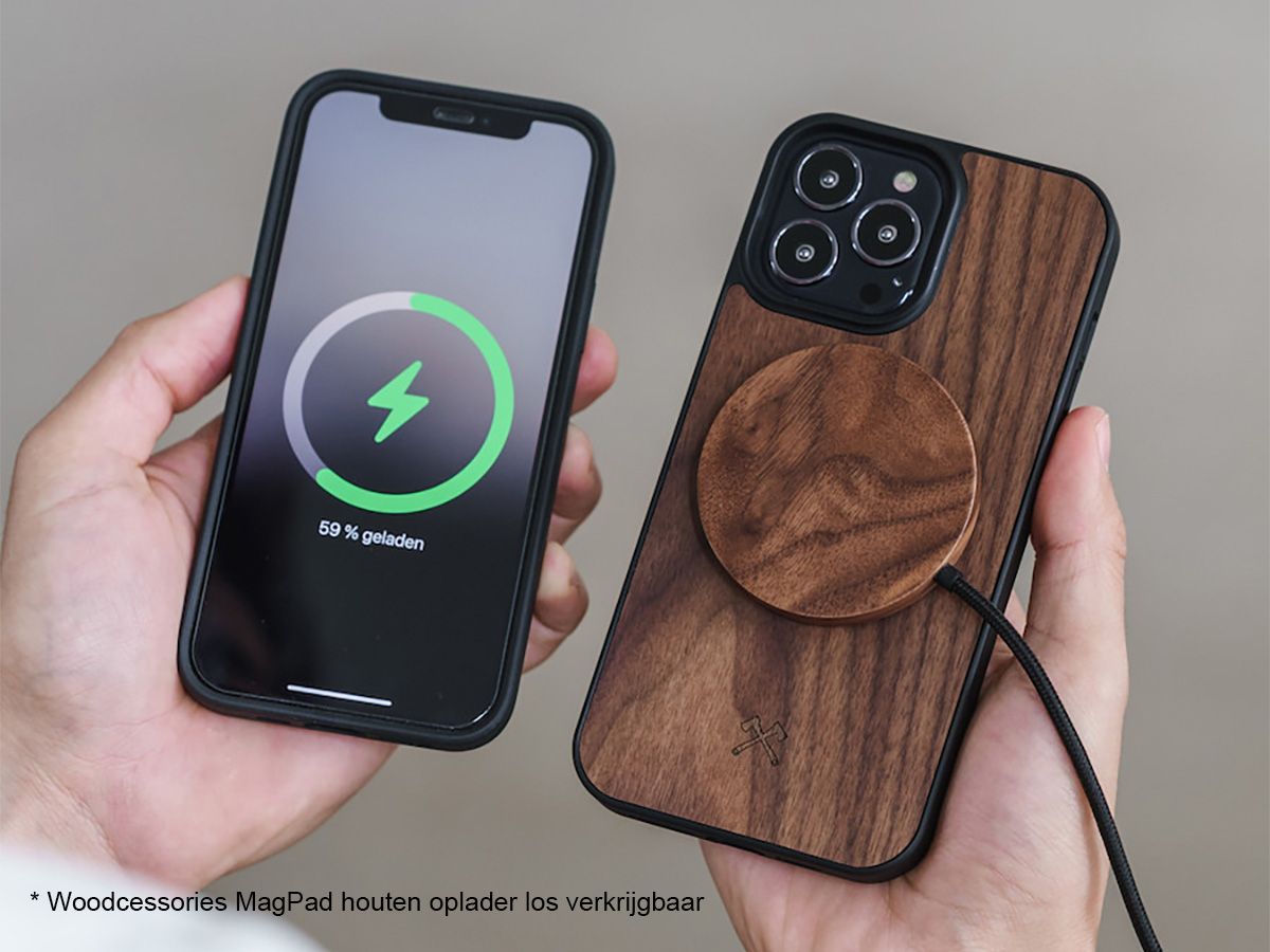 Woodcessories MagSafe Case Walnut - iPhone 14 hoesje van Hout