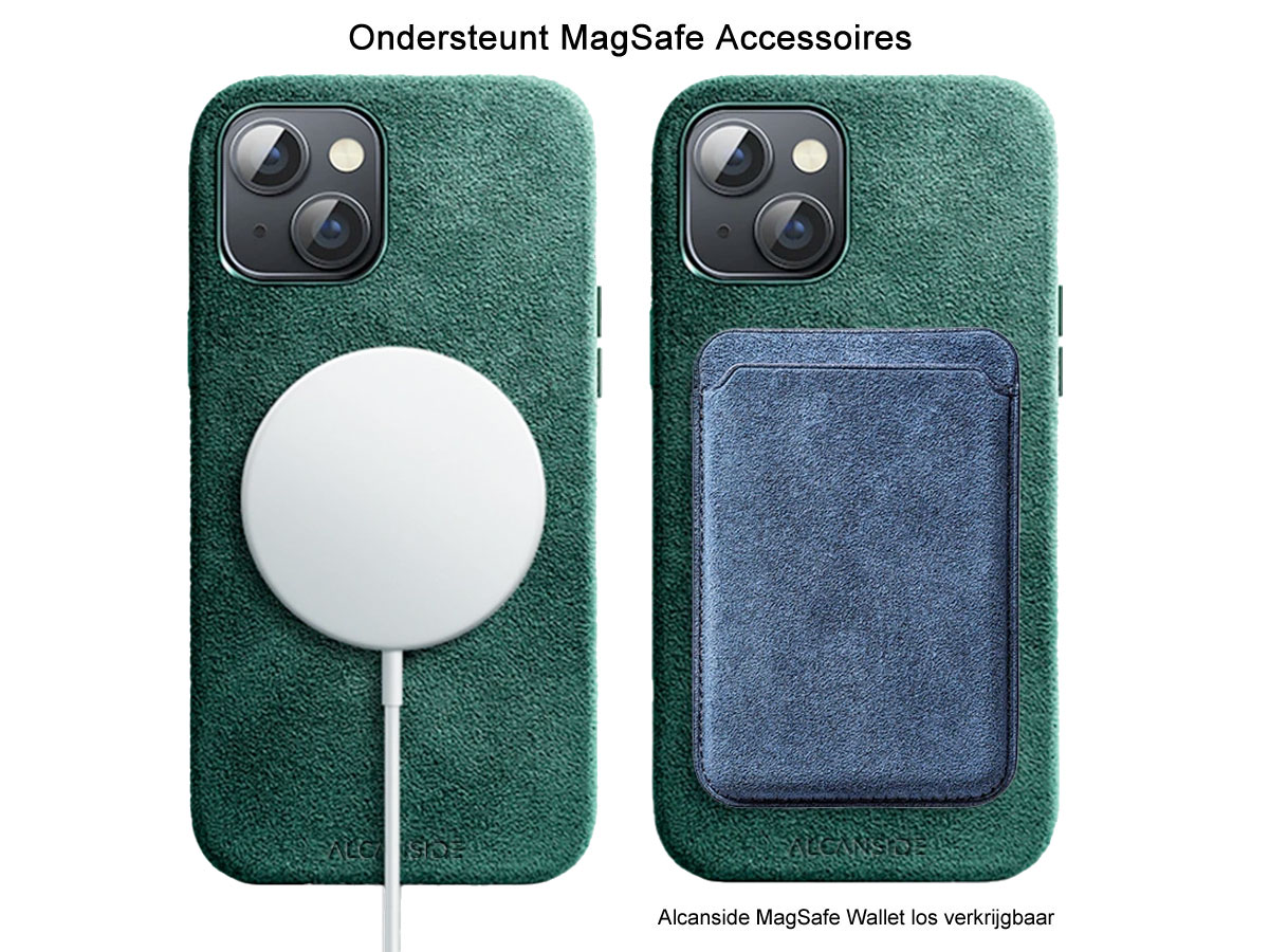 Alcanside Alcantara MagSafe Case Groen - iPhone 14 Plus hoesje