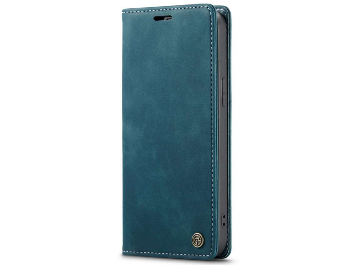 CaseMania Vintage Slim Bookcase Blauw - iPhone 14 Plus hoesje