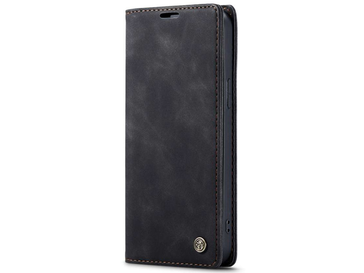 CaseMania Vintage Slim Bookcase Zwart - iPhone 14 Plus hoesje