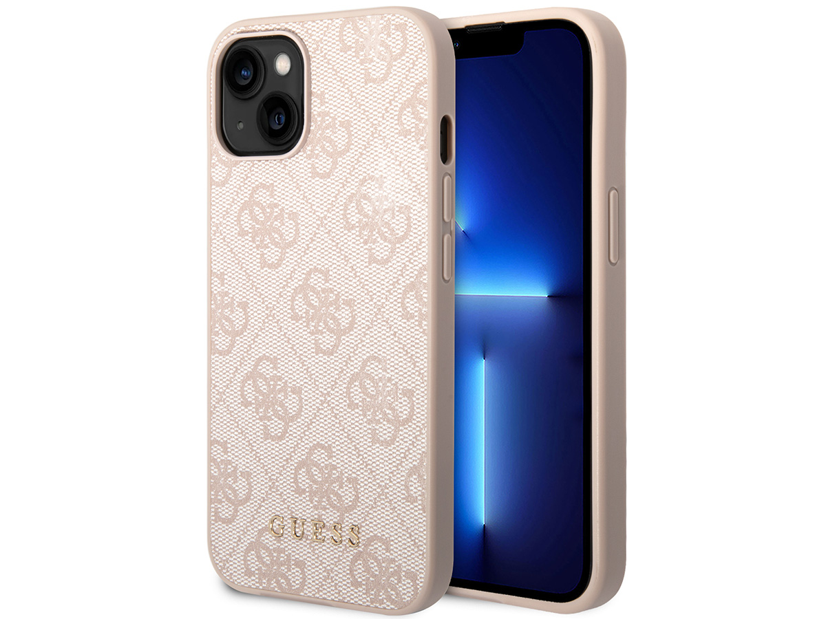 Guess 4G Monogram Case Roze - iPhone 14 Plus hoesje