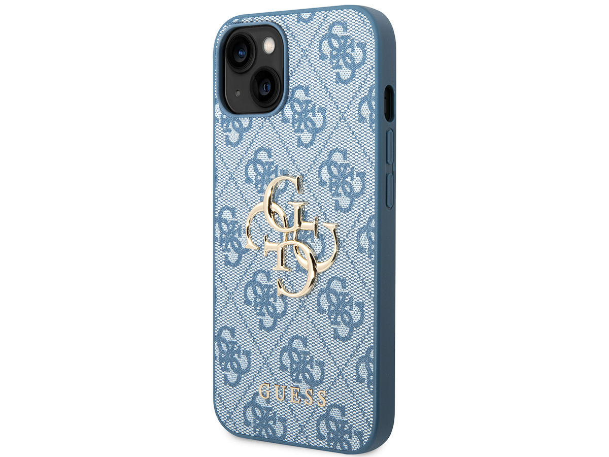 Guess Big 4G Monogram Case Blauw - iPhone 14 Plus hoesje