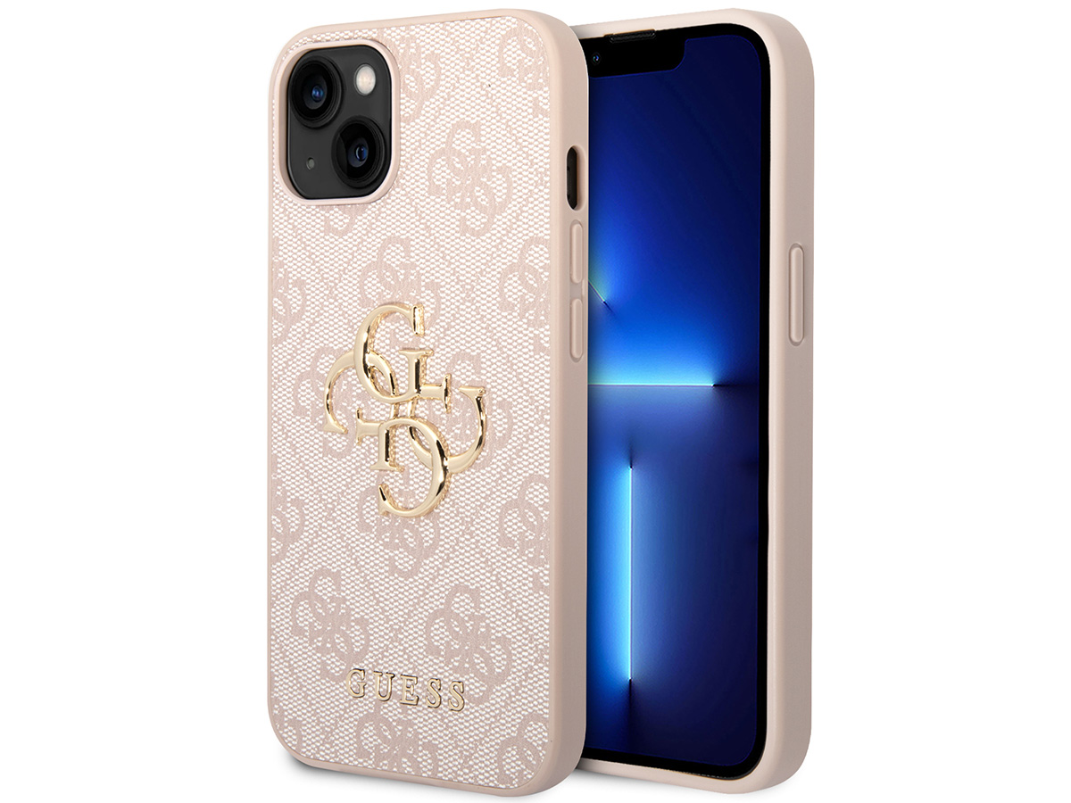 Guess Big 4G Monogram Case Roze - iPhone 14 Plus hoesje