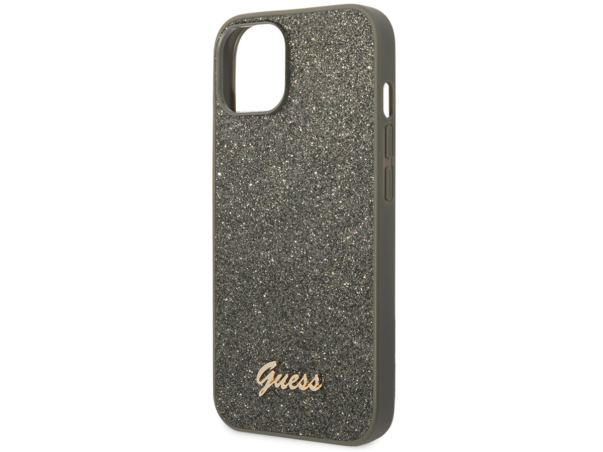Guess Glitter TPU Case Groen - iPhone 14 Plus/15 Plus hoesje