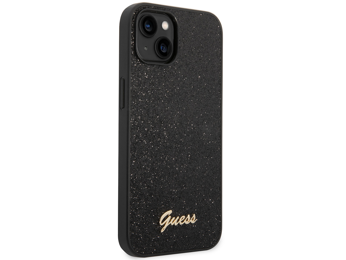 Guess Glitter TPU Case Zwart - iPhone 14 Plus hoesje