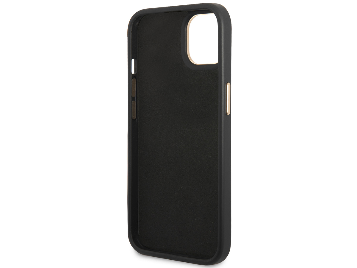 Guess Glossy Croco Case Zwart - iPhone 14 Plus/15 Plus hoesje