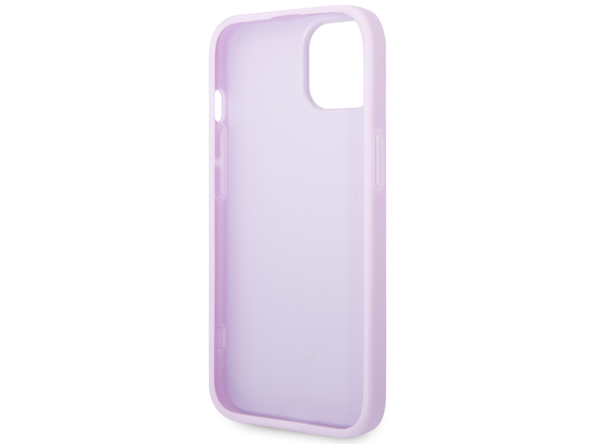 Guess Saffiano Strap Case Paars - iPhone 14 Plus/15 Plus hoesje