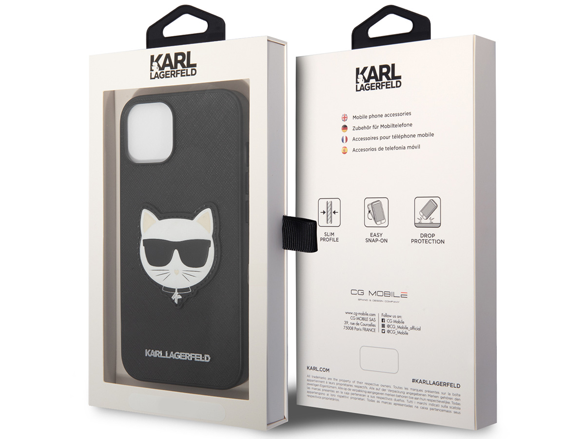 Karl Lagerfeld Ikonik Choupette Patch Case - iPhone 14 Plus hoesje