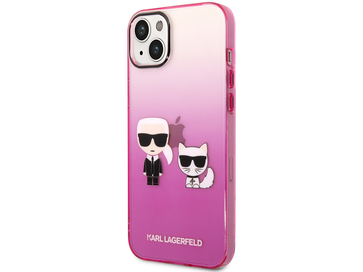 Karl Lagerfeld Ikonik Duo Case Roze - iPhone 14 Plus/15 Plus hoesje