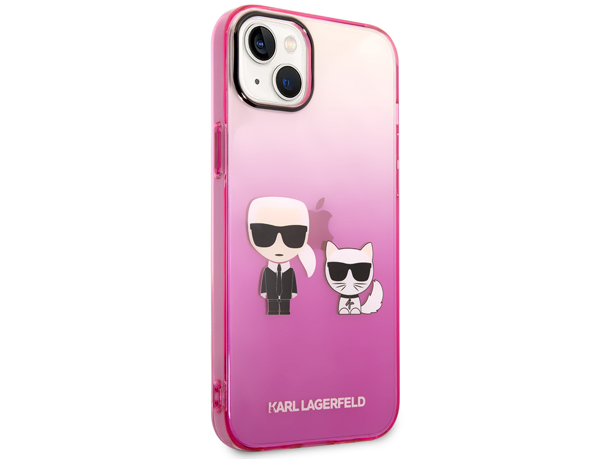 Karl Lagerfeld Ikonik Duo Case Roze - iPhone 14 Plus hoesje