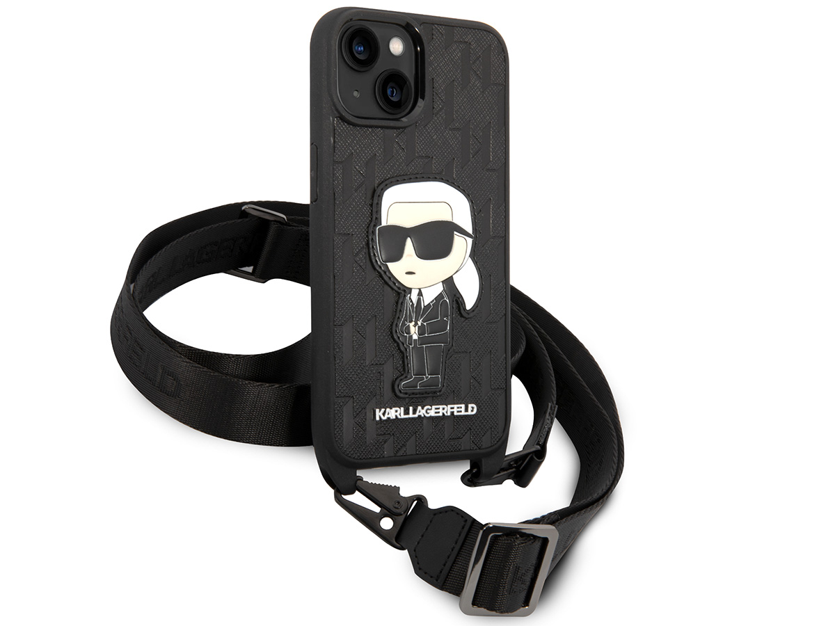 Karl Lagerfeld Ikonik Monogram Necklace Case - iPhone 14 Plus/15 Plus hoesje