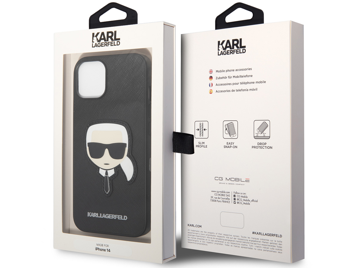 Karl Lagerfeld Ikonik Patch Case - iPhone 14 Plus/15 Plus hoesje