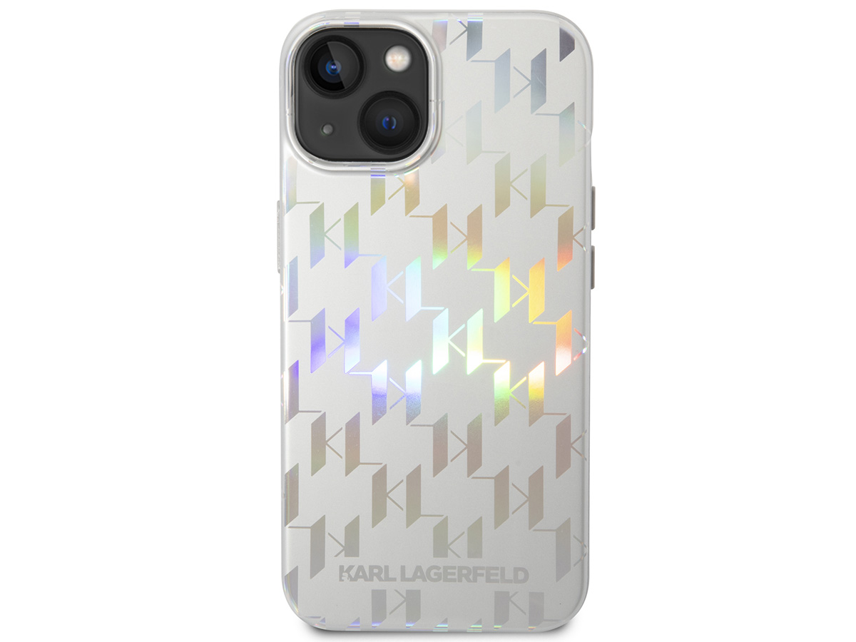 Karl Lagerfeld Iridescent Monogram Case - iPhone 14 Plus/15 Plus hoesje