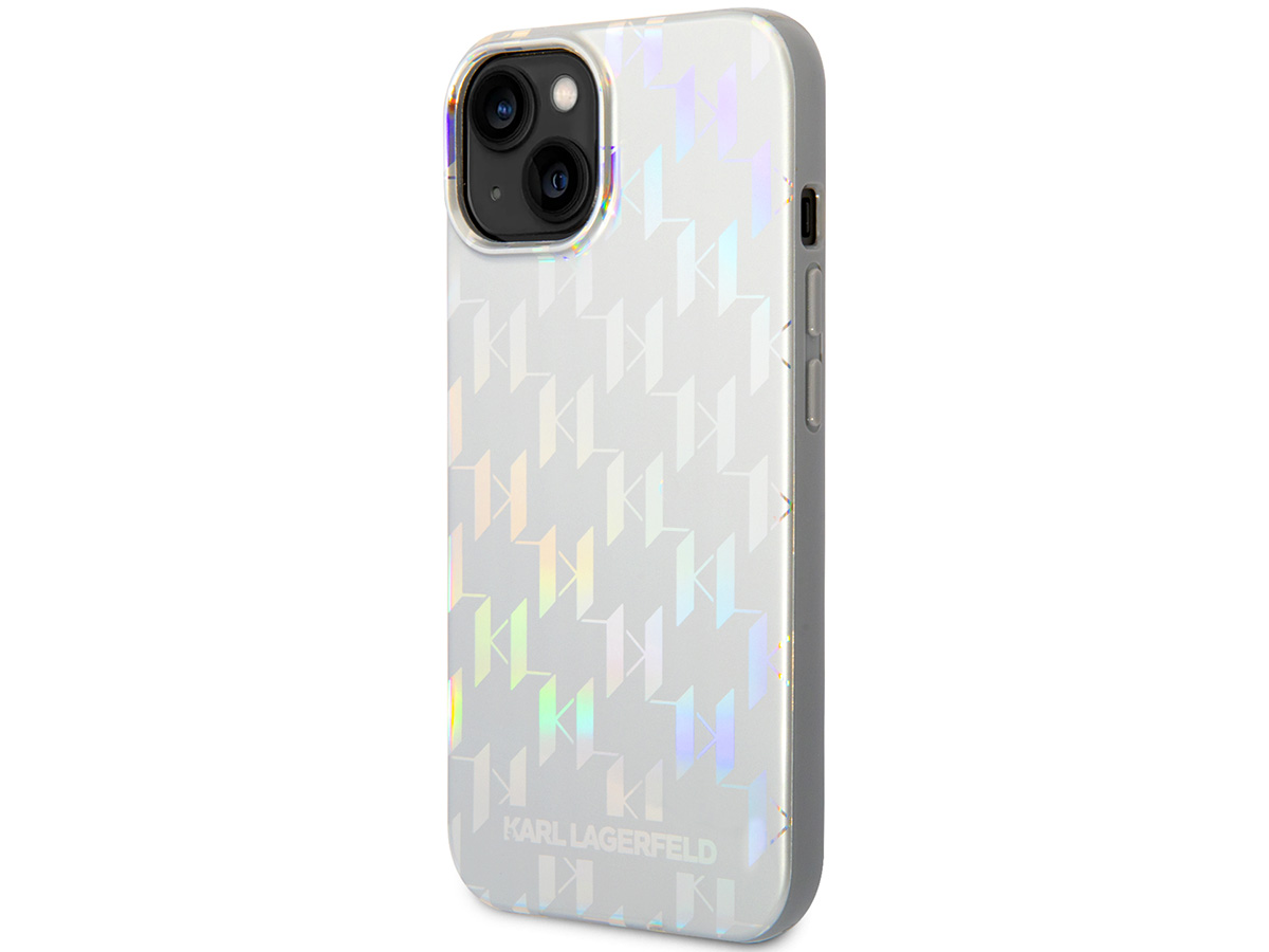 Karl Lagerfeld Iridescent Monogram Case - iPhone 14 Plus/15 Plus hoesje