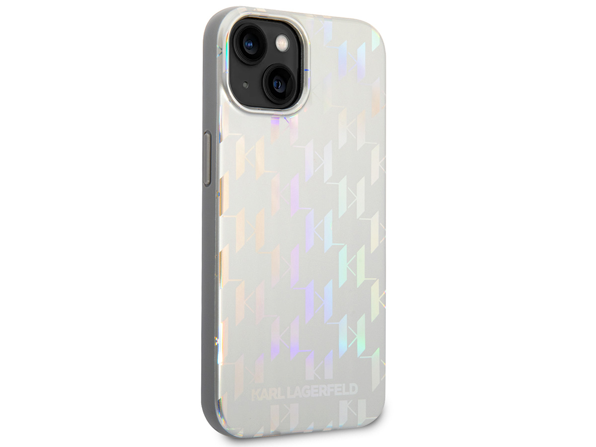 Karl Lagerfeld Iridescent Monogram Case - iPhone 14 Plus/15 Plus hoesje