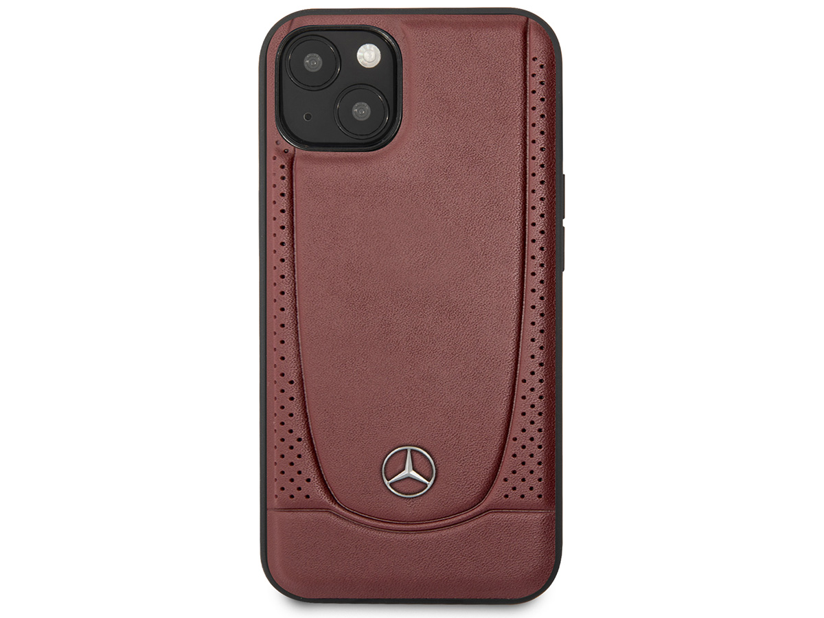 Mercedes-Benz Urban Leather Case Rood - iPhone 14 Plus/15 Plus hoesje