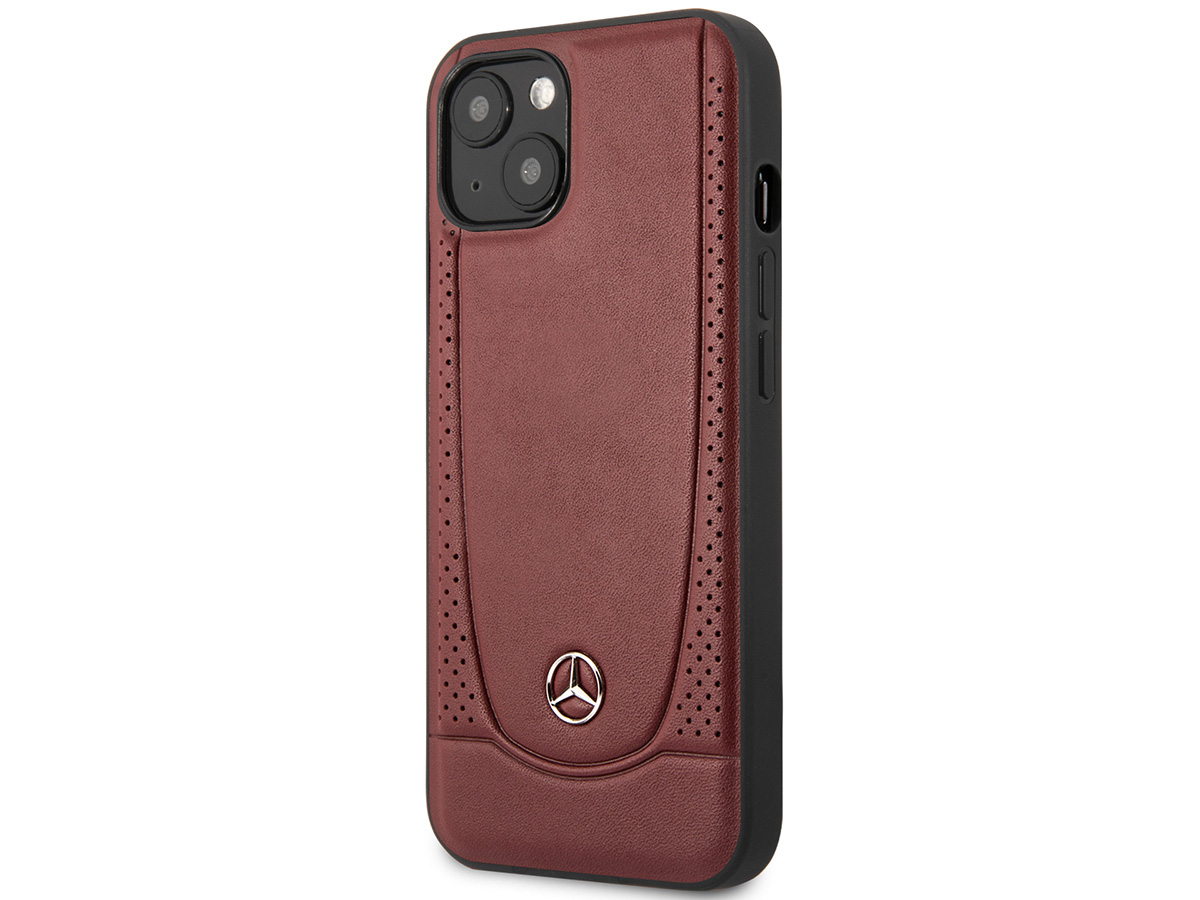 Mercedes-Benz Urban Leather Case Rood - iPhone 14 Plus/15 Plus hoesje