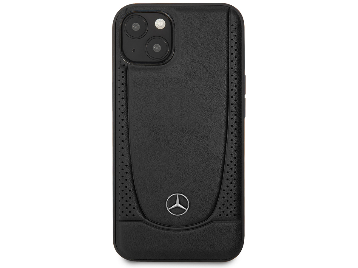 Mercedes-Benz Urban Leather Case Zwart - iPhone 14 Plus/15 Plus hoesje