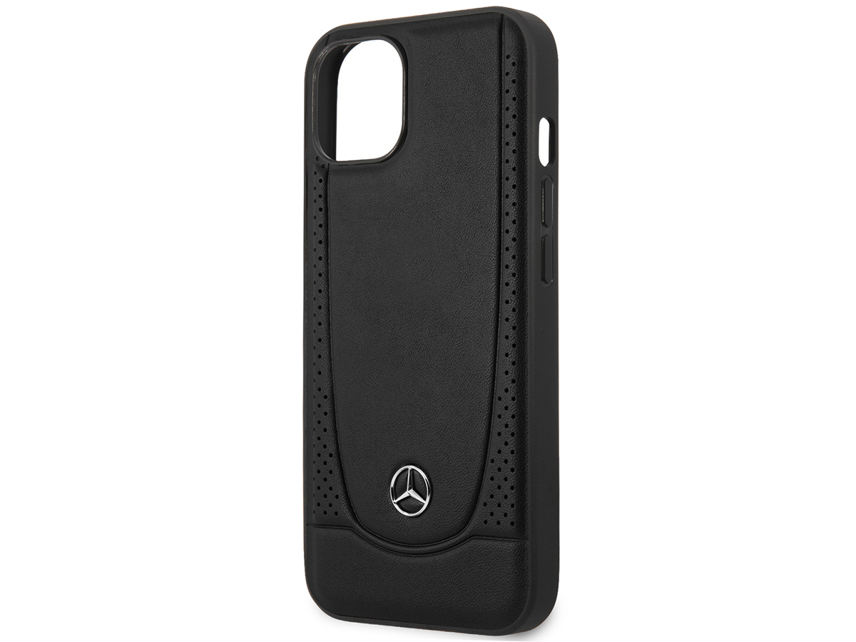 Mercedes-Benz Urban Leather Case Zwart - iPhone 14 Plus/15 Plus hoesje